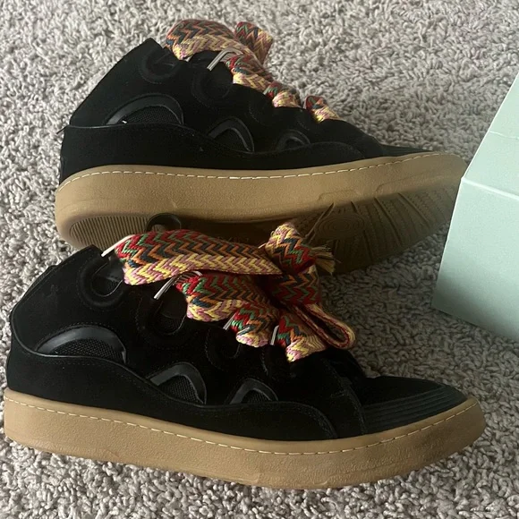 Colorful Zigzag High-Top Sneakers